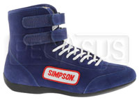 Large photo of Simpson Hi-Top Driving Shoe, SFI Approved, Pegasus Part No. 2182-Size-Color