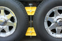 Click for a larger picture of Trailer Aid Wheel Stop, 1.5" to 3.5" Wheel Spacing