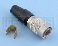 Large photo of SPA Male Hirose Connector with Boot and Strain Relief Clip, Pegasus Part No. 2460