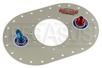Click for a larger picture of Fuel Safe 6x10 Remote Fill Plate, 8AN PU, 8AN Vent