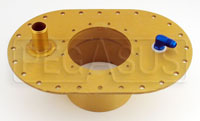 Click for a larger picture of Fuel Safe 6x10 Remote Fill Plate, 6AN PU, 1" Vent