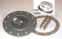 Click for a larger picture of Fuel Safe Filler with Aircraft Style Flush Cap, 4.75 BC