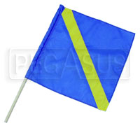 Click for a larger picture of 24" x 24" Blue/Yellow Nylon Passing Flag