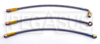 Click for a larger picture of Pre-Assembled Size 3 Braided PTFE Racing Hoses