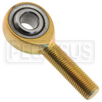 Click for a larger picture of Carbon Steel Rod End, Male Threaded Shank, PTFE Lined