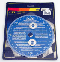 Click for a larger picture of 7 inch Degree Wheel with 7/16", 1/2" & 3/4" Hole