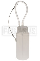 Large photo of Brake Bleeder Bottle with Lanyard and Hose Drainback Fitting, Pegasus Part No. 3139