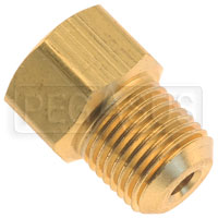 Click for a larger picture of Female 3/8-24 Inverted Flare to Male 1/8 NPT Tube Nut