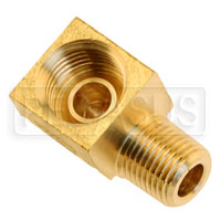 Click for a larger picture of 1/2-20 Female Inverted Flare to 1/8 NPT Male Adapter, 90 Deg