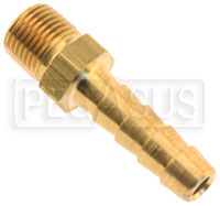 Click for a larger picture of 1/8 NPT to 1/4 Hose Barb Fitting, Brass - Straight