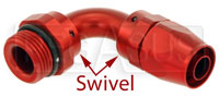 Click for a larger picture of 90 Degree Hose End to Male O-Ring Boss, Double Swivel
