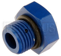 Large photo of AN814 Aluminum AN Port Plug, Pegasus Part No. 3228-128-Size