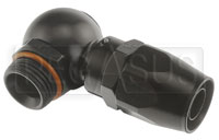 Click for a larger picture of Straight Banjo Hose End with ORB Banjo Bolt, Black Aluminum