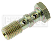 Click for a larger picture of Banjo Bolt, 10mm x 1.25 Double Banjo, Short (30mm)