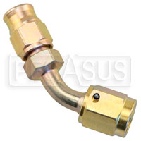 Click for a larger picture of 45 degree 3AN Hose End for Size 3 PTFE Brake Hose