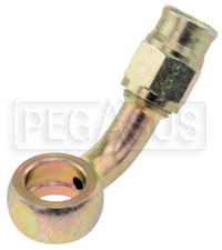 Large photo of Bent Banjo #3 Hose End, 45 Degree, 3/8 inch (10mm), Pegasus Part No. 3262-3-45