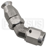 Click for a larger picture of Forged Stainless 45 degree 3AN Hose End for -3 PTFE Hose