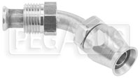 Click for a larger picture of 45 degree 6AN Male Hose End for Size 6 PTFE Brake Hose