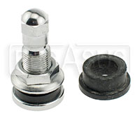 Click for a larger picture of Tire Valve Stem with nut on outside, Each