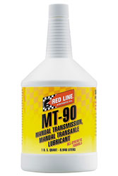 Large photo of Red Line MT-90 Manual Transmission Lubricant (75W90 GL-4), Pegasus Part No. 3344-Quantity