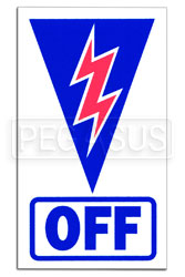 Large photo of Off Decal for Master Battery Kill Switch, Pegasus Part No. 3356