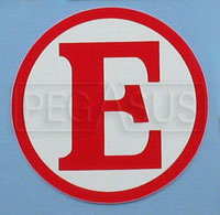 Click for a larger picture of Red E Decal for Fire Extinguisher, Large