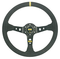 Large photo of OMP Corsica Scamosciato Steering Wheel, Suede, 350mm (13.8