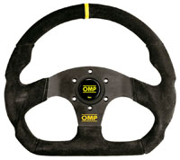 Click for a larger picture of OMP Superquadro Steering Wheel, Suede, 330mm