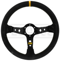 Click for a larger picture of OMP Corsica 330 Steering Wheel, Suede, 330mm
