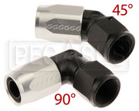 Click for a larger picture of Forged Aluminum Hose Ends for 811 / 825 / 910 PTFE Hose