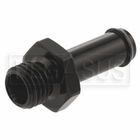 Click for a larger picture of M12 x 1.5mm Male to 5/16 Hose Barb, Black Aluminum