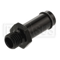Click for a larger picture of M12 x 1.5mm Male to 1/2 Hose Barb, Black Aluminum