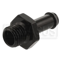 Click for a larger picture of M18 x 1.5mm Male to 3/8 Hose Barb, Black Aluminum
