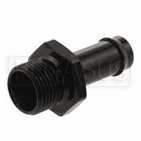 Click for a larger picture of M18 x 1.5mm Male to 1/2 Hose Barb, Black Aluminum