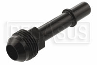 Click for a larger picture of EFI Adapter, 8AN Male to 3/8" Male QC, Black Aluminum