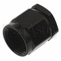 Click for a larger picture of 8AN Female Swivel to 1/8 NPT Female Adapter, Black Aluminum