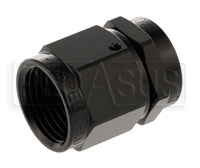 Click for a larger picture of 8AN Female Swivel to M12x1.5 Female Adapter, Black Aluminum
