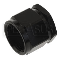 Click for a larger picture of 12AN Female Swivel to 1/8 NPT Female Adapter, Black Aluminum