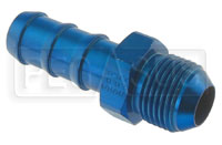 Click for a larger picture of AN841 Blue Aluminum Hose Barb to AN Male Adapter