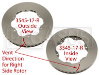 Large photo of Brake Rotor, Lola S2000, Directionally Vented, Pegasus Part No. 3545-17-Side