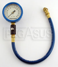 Click for a larger picture of Intercomp 2.5" Glow in Dark Tire Pressure Gauge, 0-15 psi