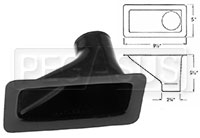 Pegasus Part No. 3624 - Air Inlet, Small Bumper Mount (1 Outlet) Click for a larger picture of Air Inlet, Small Bumper Mount (1 Outlet)