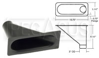 Click for a larger picture of Air Inlet, Large Bumper Mount (1 Outlet), for 3" Hose