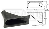 Pegasus Part No. 3626 - Air Inlet, Large Bumper Mount (1 Outlet) Click for a larger picture of Air Inlet, Large Bumper Mount (1 Outlet)