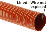 Click for a larger picture of High Temp Silicone 2-ply Air Duct Hose, Scratch & Dent