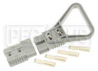 Large photo of 175 amp Auxiliary Battery Connector Set with Handle, Pegasus Part No. 4147