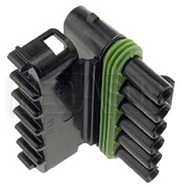 Large photo of Weather Pack 6-Pin Tower Connector Body, Pegasus Part No. 4185-005