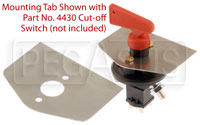 Large photo of Master Switch Mounting Tab, Pegasus Part No. 4375-001