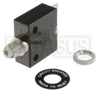 Click for a larger picture of 1/4" Quick Connect Push Button Circuit Breaker, 20 amp