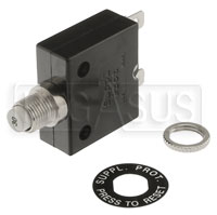 Click for a larger picture of 1/4" Quick Connect Push Button Circuit Breaker, 30 amp
